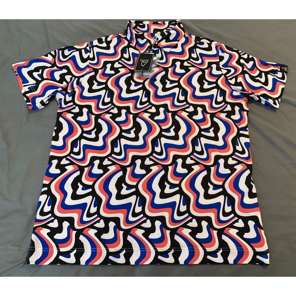 NWT Deolax Multi-Color Performance‎ Golf Polo Men's X-Large Activewear